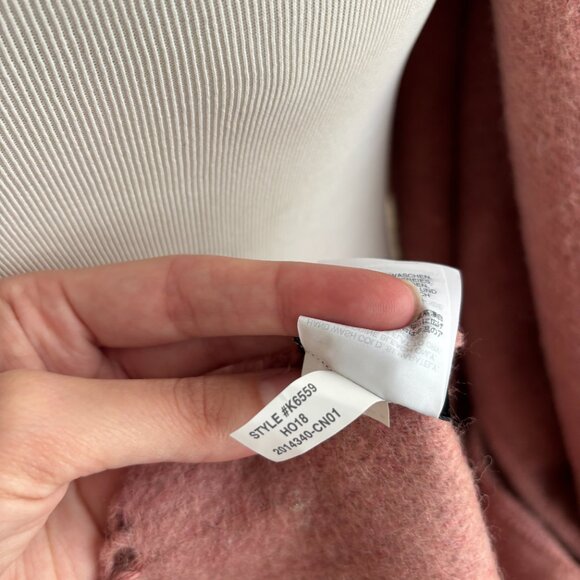 Madewell Cozy Wool Blend Faux-Fur Pocket Cape Scarf Wrap - Picture 15 of 16